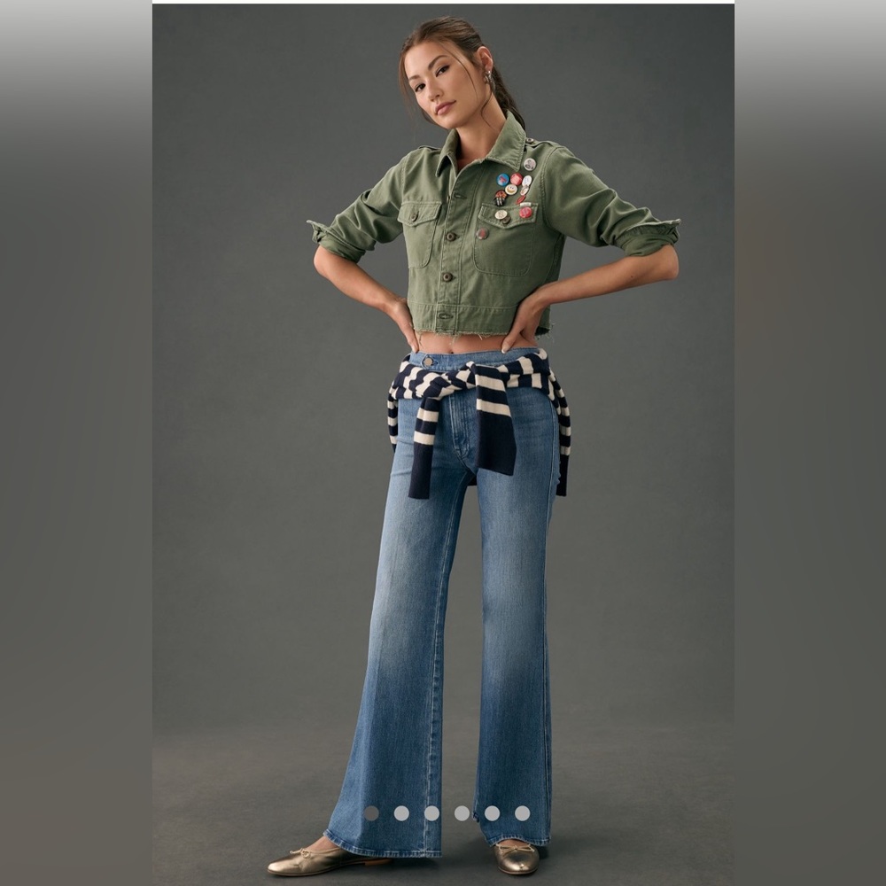 NWT MOTHER THE TAB ROLLER SKIMP JEANS SIZE 30